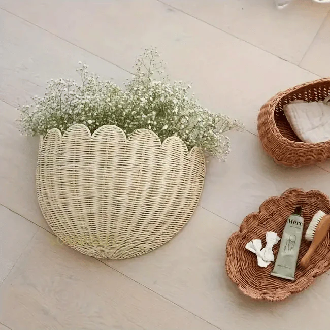 🔥Chic Handwoven Rattan Wall Basket - Image 2