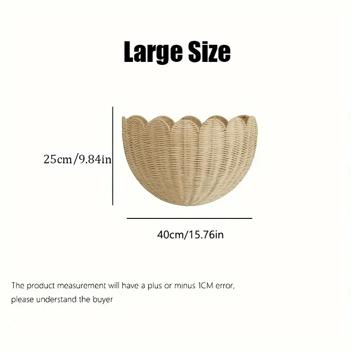 🔥Chic Handwoven Rattan Wall Basket - Image 3