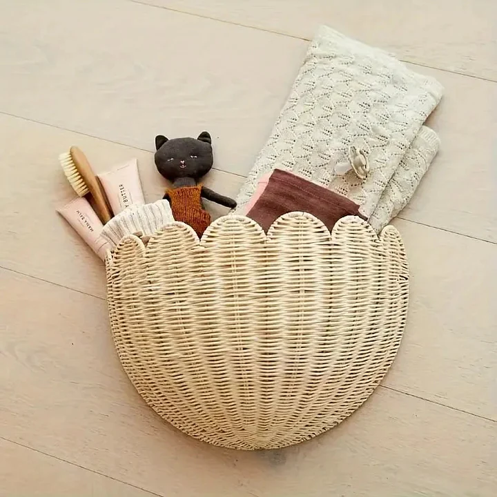 🔥Chic Handwoven Rattan Wall Basket - Image 5