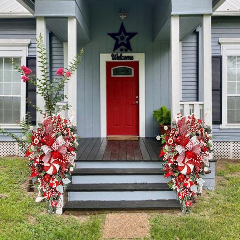 🔥Early Christmas Sale🍭Candy Cane Christmas Wreath🍭 - Image 11