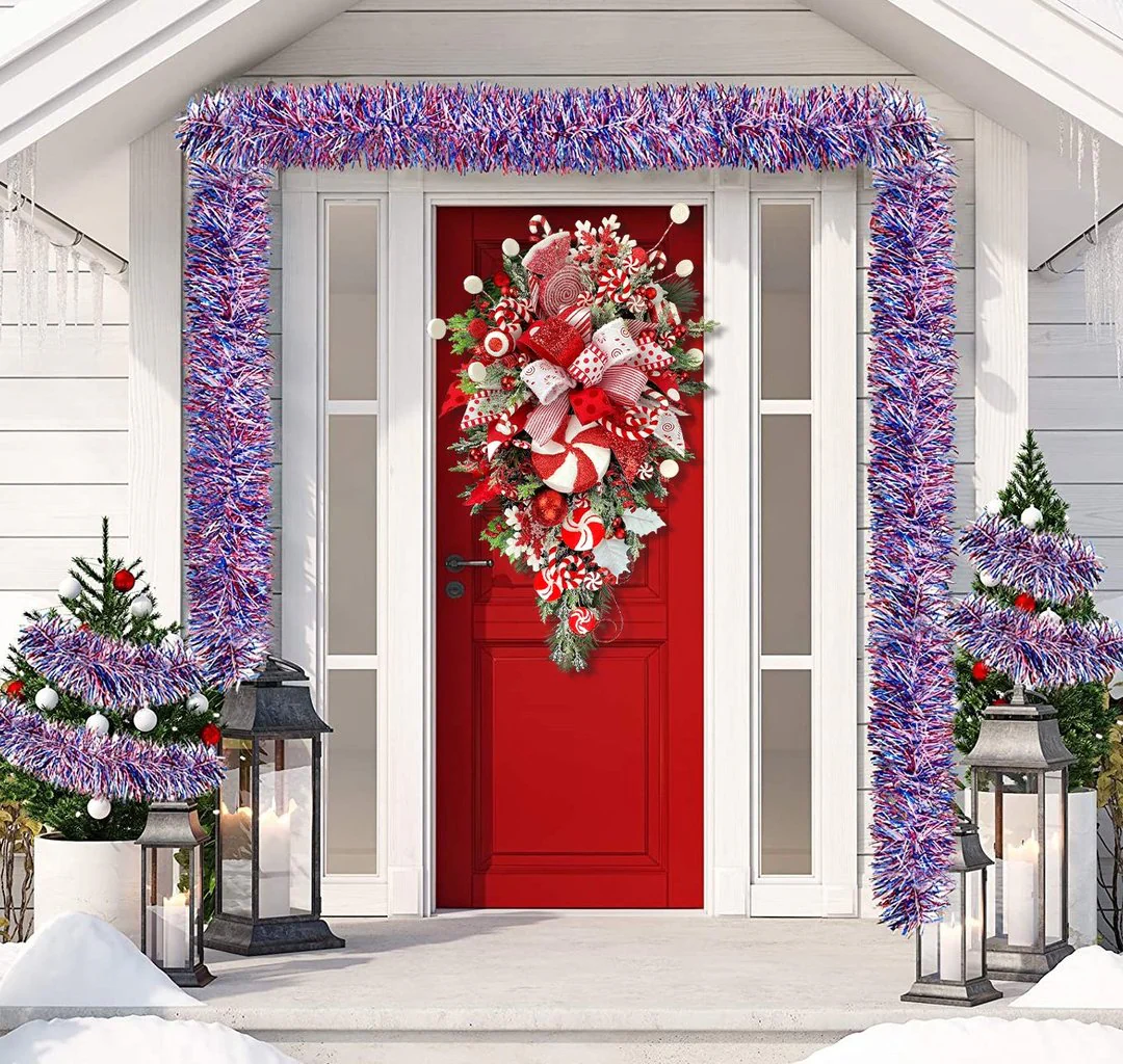 🔥Early Christmas Sale🍭Candy Cane Christmas Wreath🍭 - Image 13