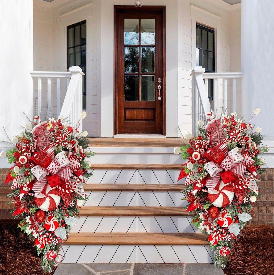 🔥Early Christmas Sale🍭Candy Cane Christmas Wreath🍭 - Image 7