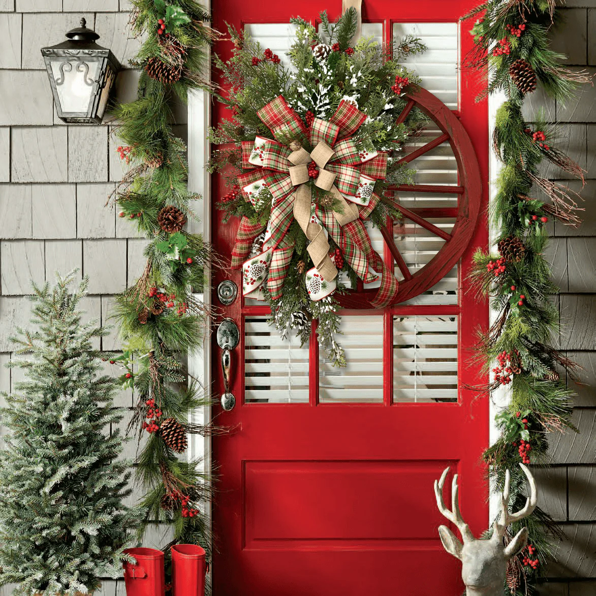 🎄Winter wreath - court wagon wheel - Image 4
