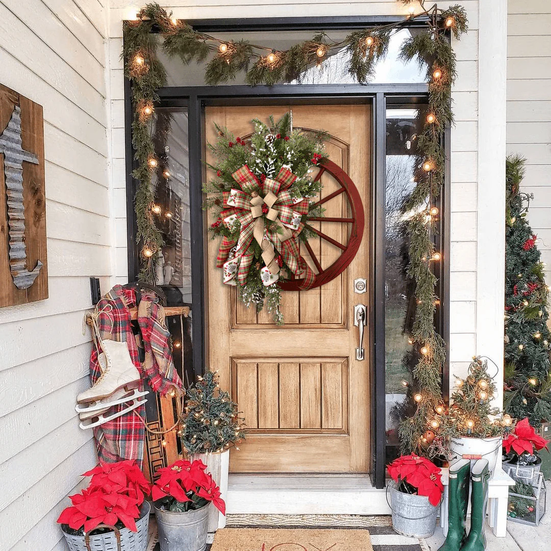 🎄Winter wreath - court wagon wheel - Image 7