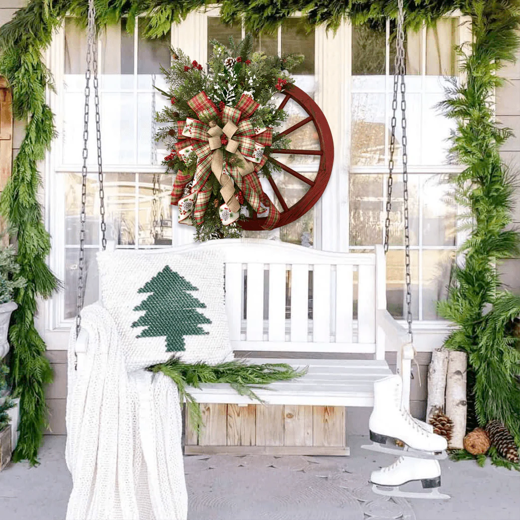 🎄Winter wreath - court wagon wheel - Image 8