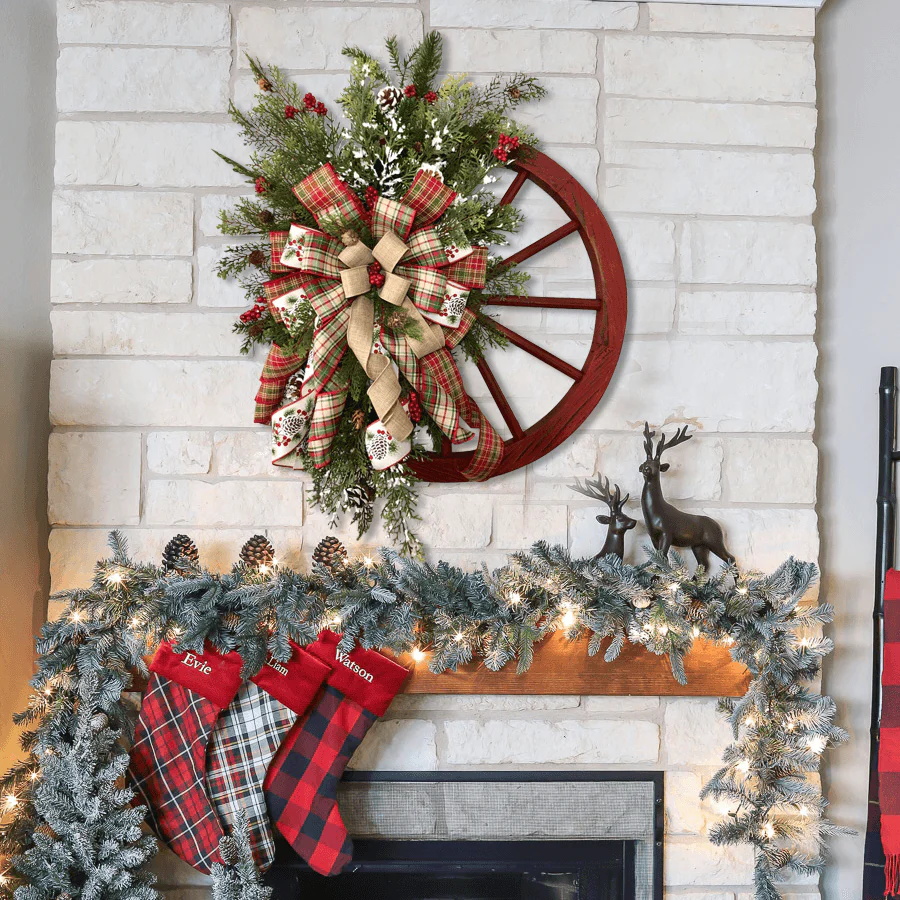 🎄Winter wreath - court wagon wheel - Image 9