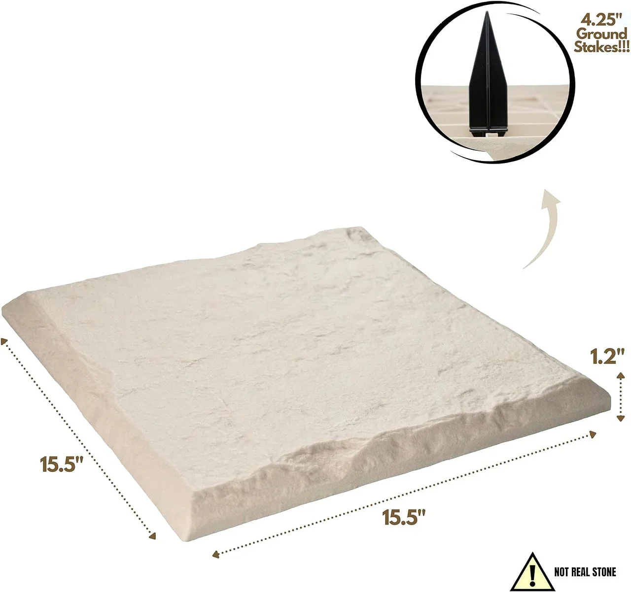 15.5' Decorative Stepping Stones That Stake Into The Ground - Image 10