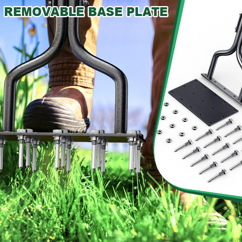 2 in 1 Spiked Aerator Manual Aerator Lawn Tool - Image 6