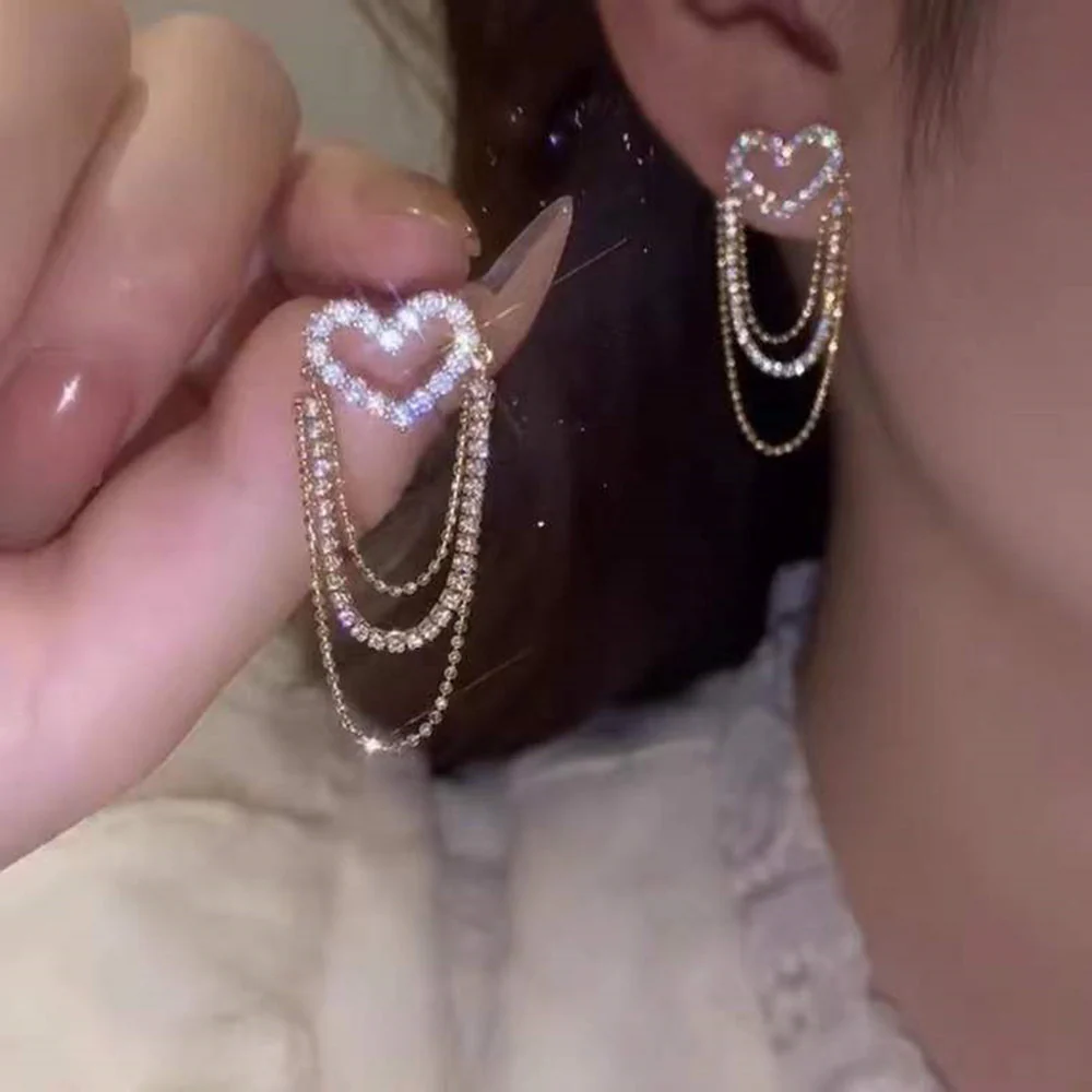 2022 Love Tassel Multi-layer Chain Hot-selling Earrings - Image 4