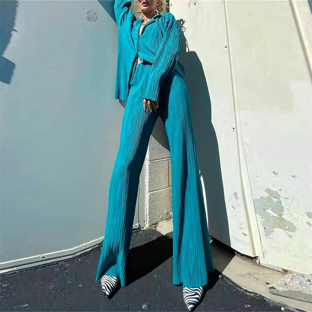 2023 NEW Women's Elegant Pleated Two-Piece Set - Image 12