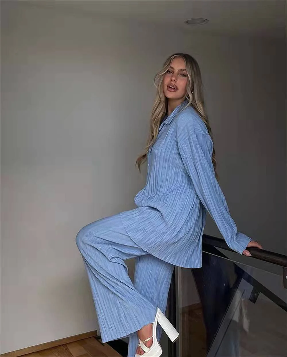 2023 NEW Women's Elegant Pleated Two-Piece Set - Image 14