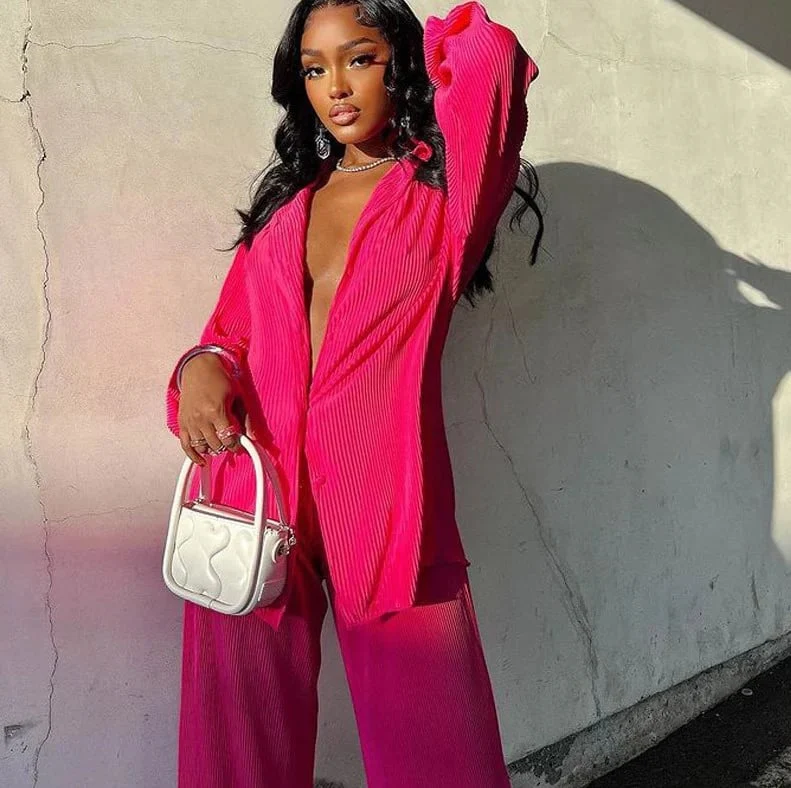 2023 NEW Women's Elegant Pleated Two-Piece Set - Image 16