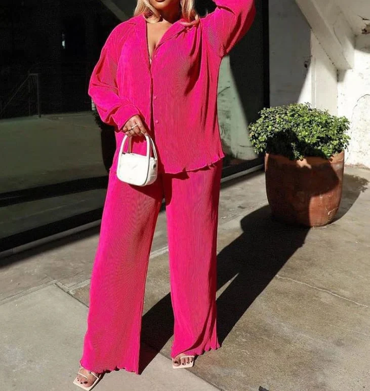 2023 NEW Women's Elegant Pleated Two-Piece Set - Image 20