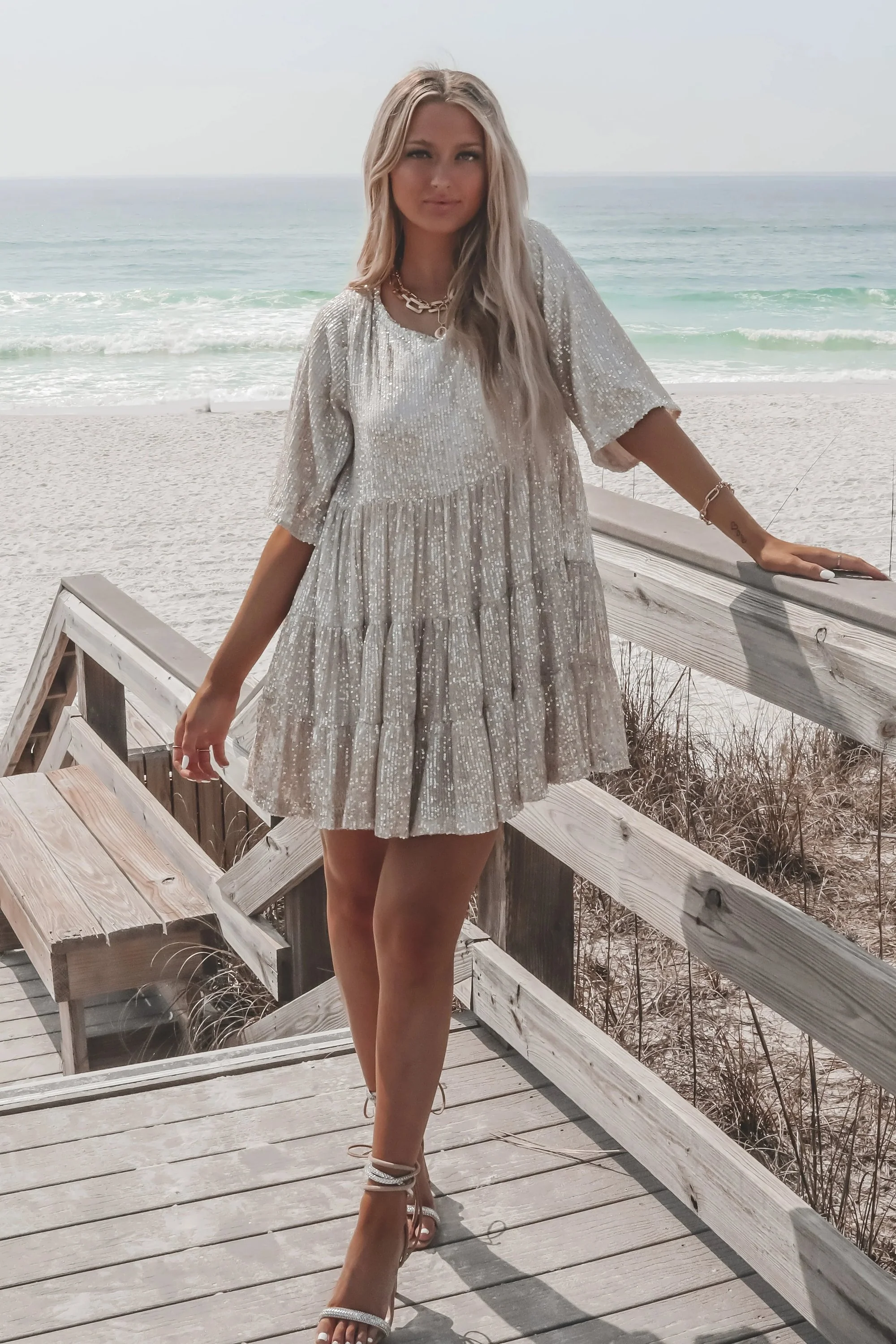 ✨2023 Sequin Baby Doll Dress - Image 21