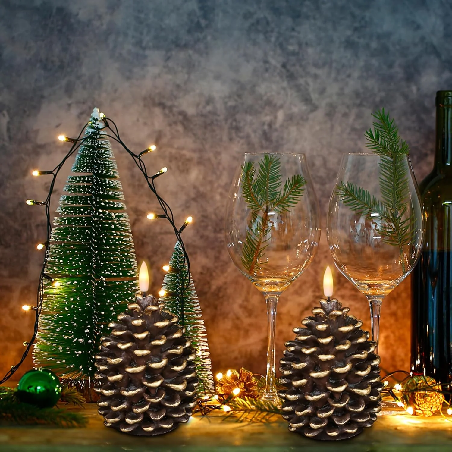 🔥Flameless Pinecone Candles Battery Operated with 6 Hour Timer - Image 12