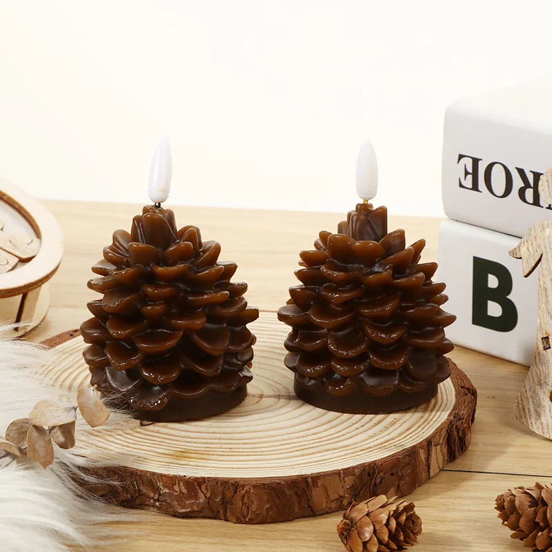 🔥Flameless Pinecone Candles Battery Operated with 6 Hour Timer - Image 3