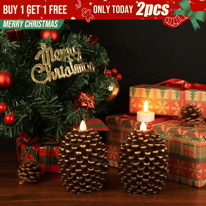 🔥Flameless Pinecone Candles Battery Operated with 6 Hour Timer - Image 4