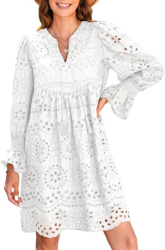 2025 New Arrival- Casual Eyelet Lace Dress for Women - Image 10
