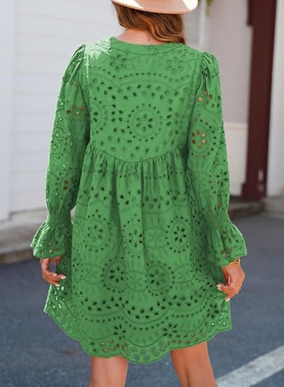 2025 New Arrival- Casual Eyelet Lace Dress for Women - Image 15