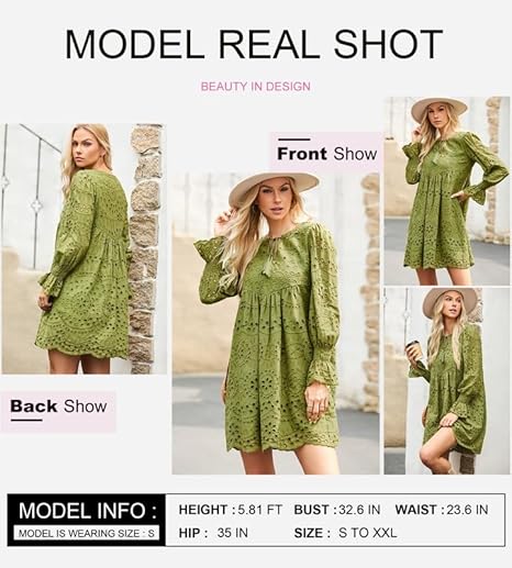 2025 New Arrival- Casual Eyelet Lace Dress for Women - Image 20