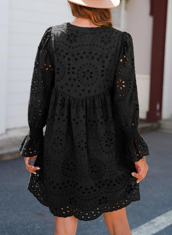 2025 New Arrival- Casual Eyelet Lace Dress for Women - Image 3