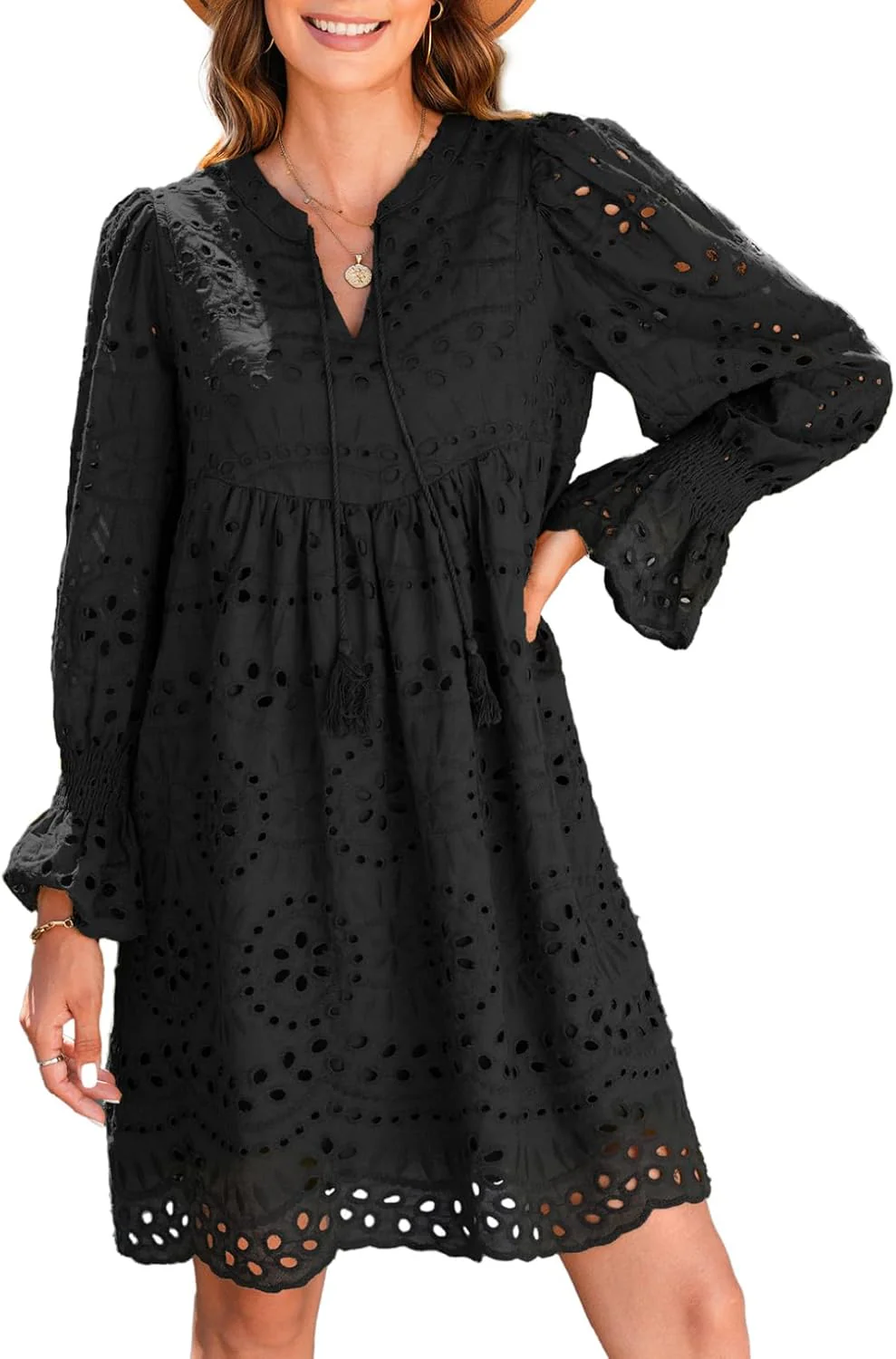 2025 New Arrival- Casual Eyelet Lace Dress for Women - Image 4
