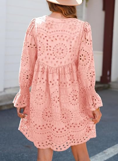 2025 New Arrival- Casual Eyelet Lace Dress for Women - Image 6