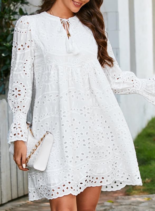 2025 New Arrival- Casual Eyelet Lace Dress for Women - Image 8