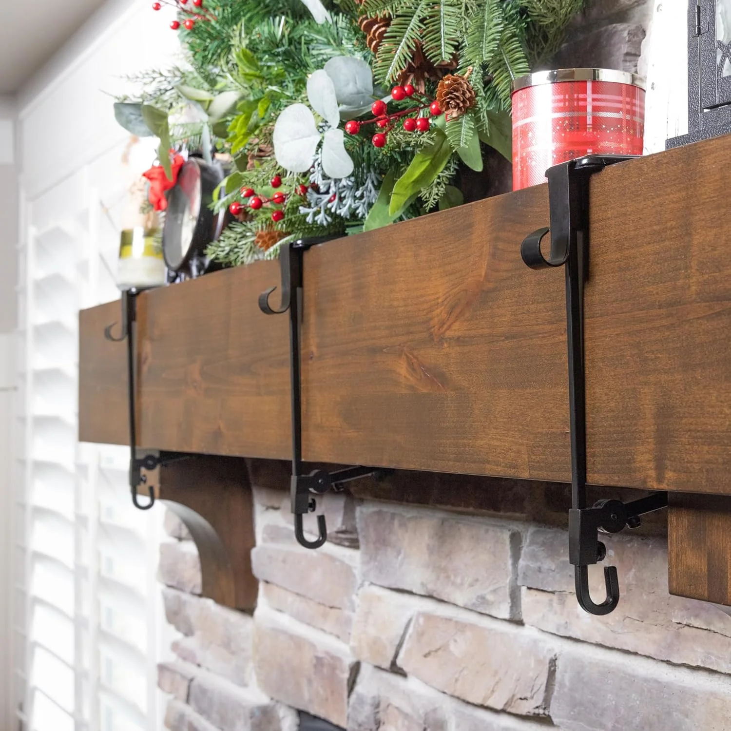 Fireplace Stocking and Garland Hanger - Image 2