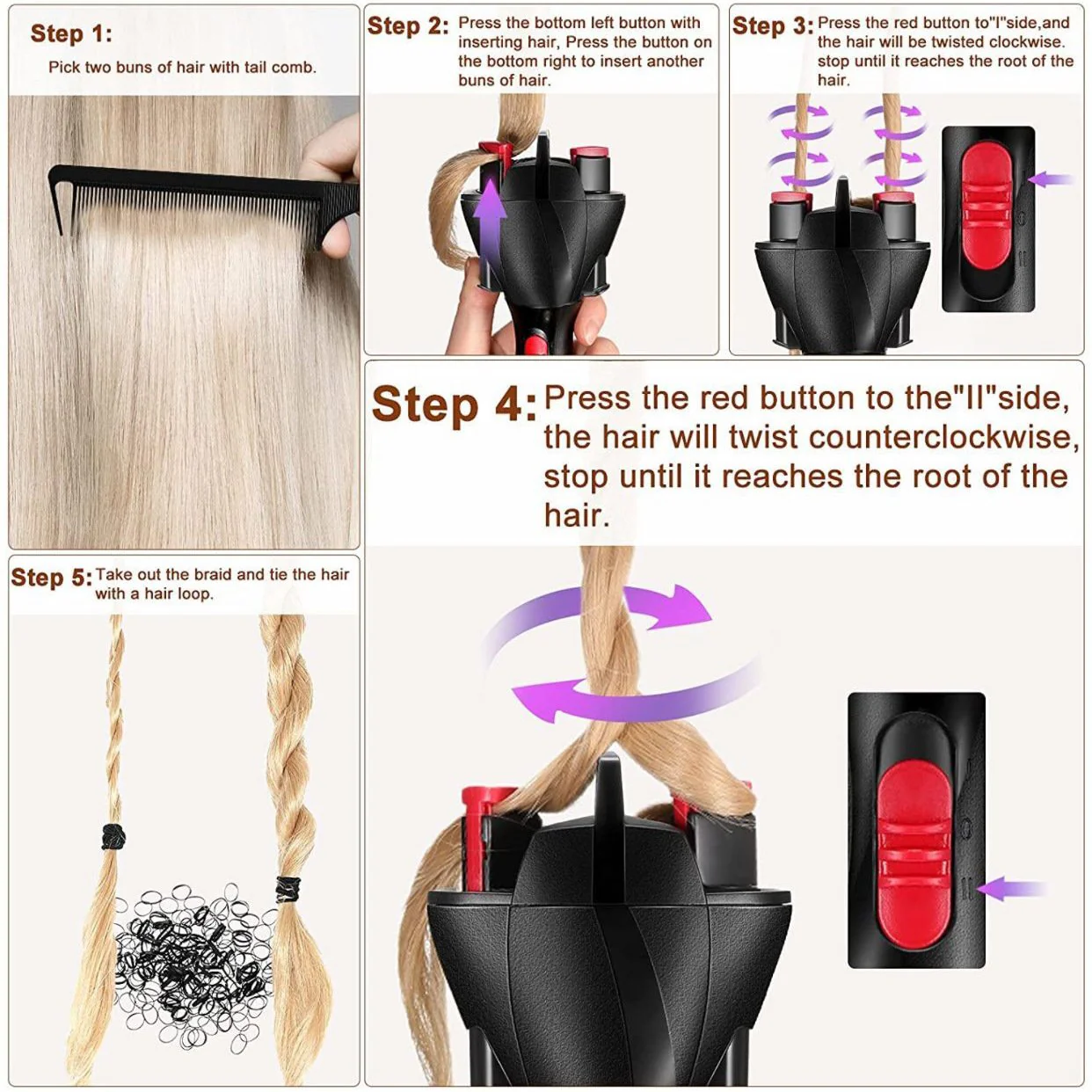 360 Degree Rotate Automatic Hair Braider - Image 7