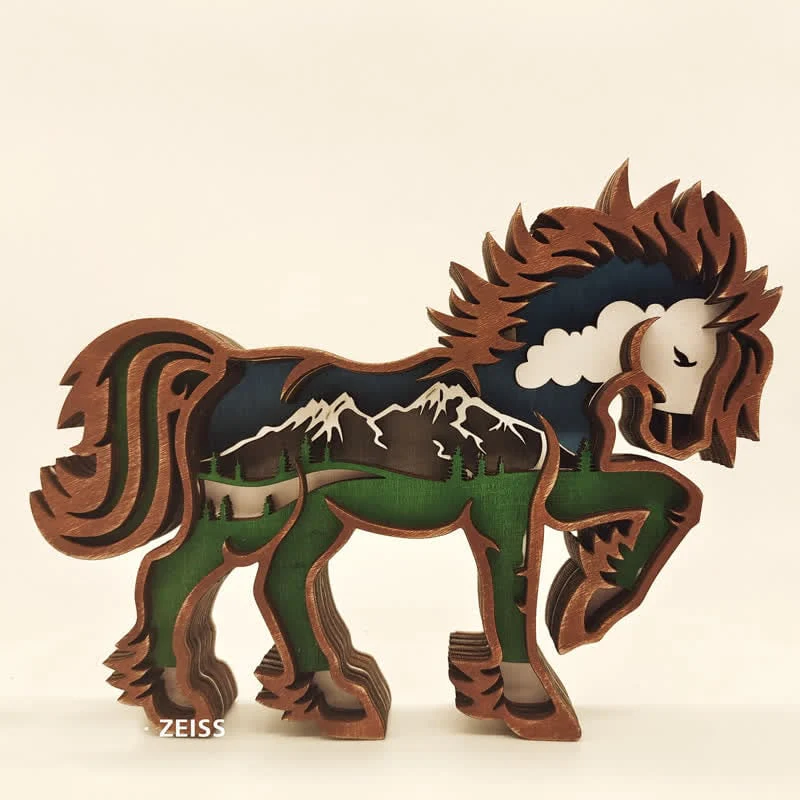 3D Carving Animals Home Decoration Accessories Wooden Crafts Creative Gift - Image 4