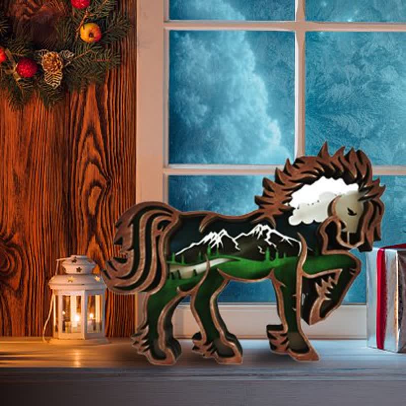 3D Carving Animals Home Decoration Accessories Wooden Crafts Creative Gift - Image 6