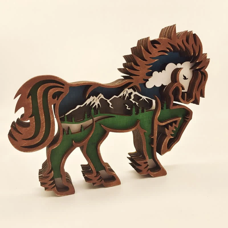 3D Carving Animals Home Decoration Accessories Wooden Crafts Creative Gift - Image 9