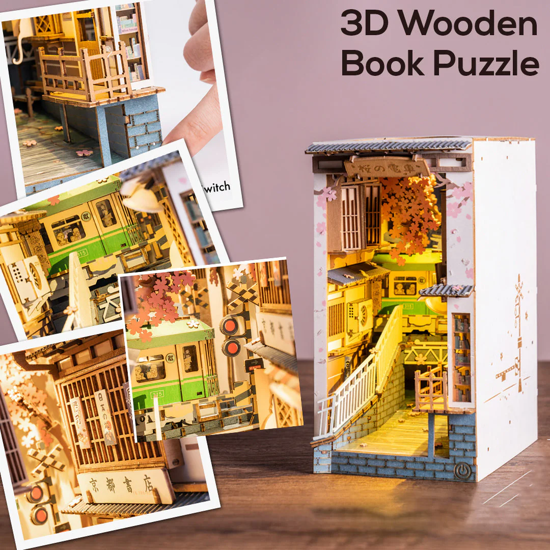 3D Wooden Book Nook Puzzle - Image 7