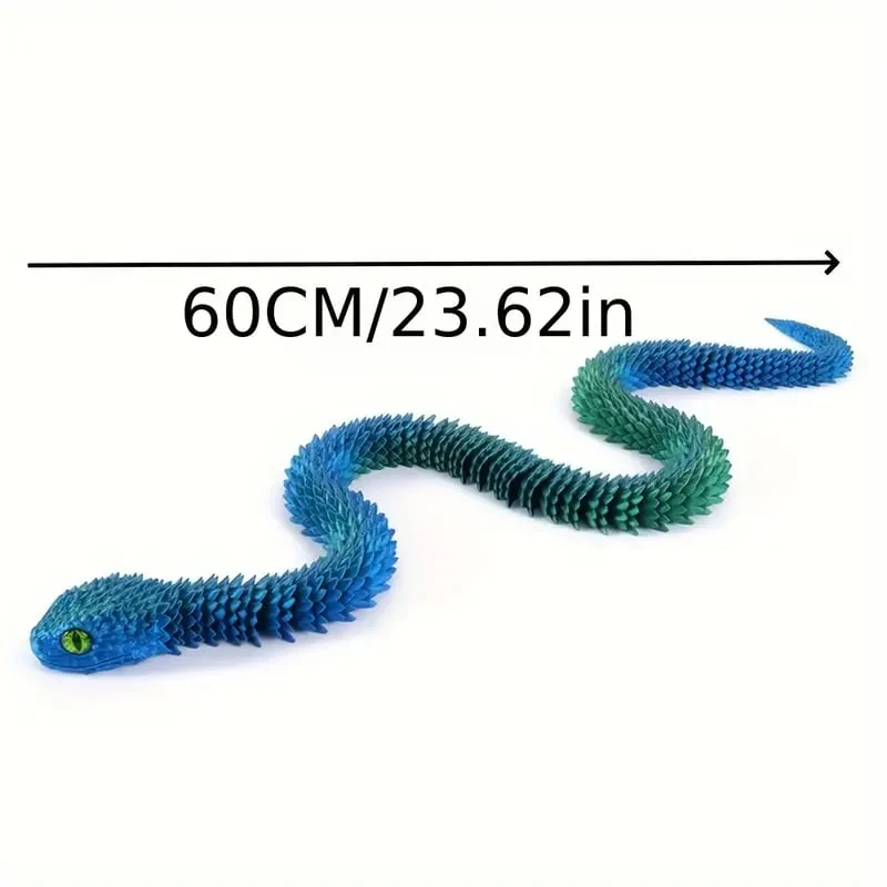🐍3D Printed Multi-Joint Movable Snake Toy - Image 6