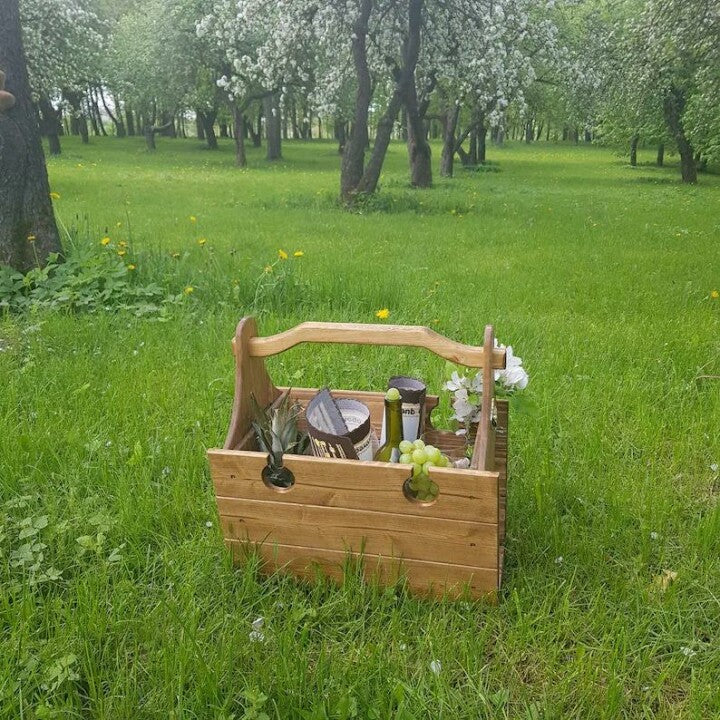 Folding Picnic Basket Table-Manual DIY stitching - Image 7