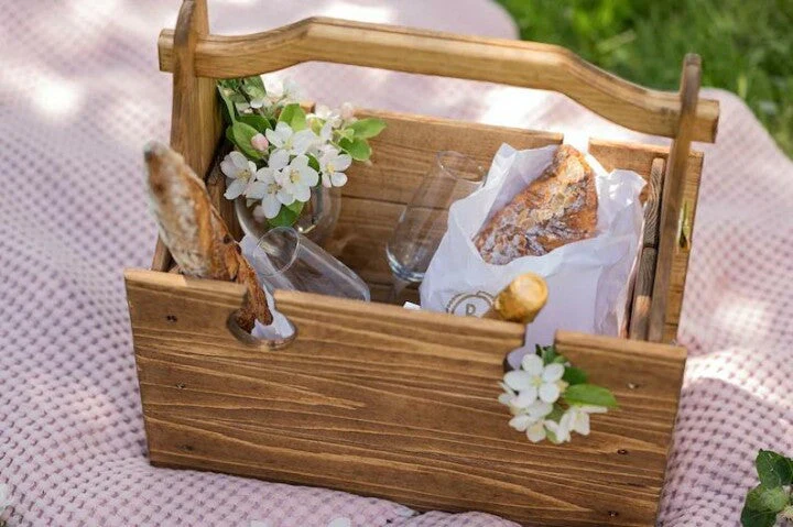 Folding Picnic Basket Table-Manual DIY stitching - Image 8
