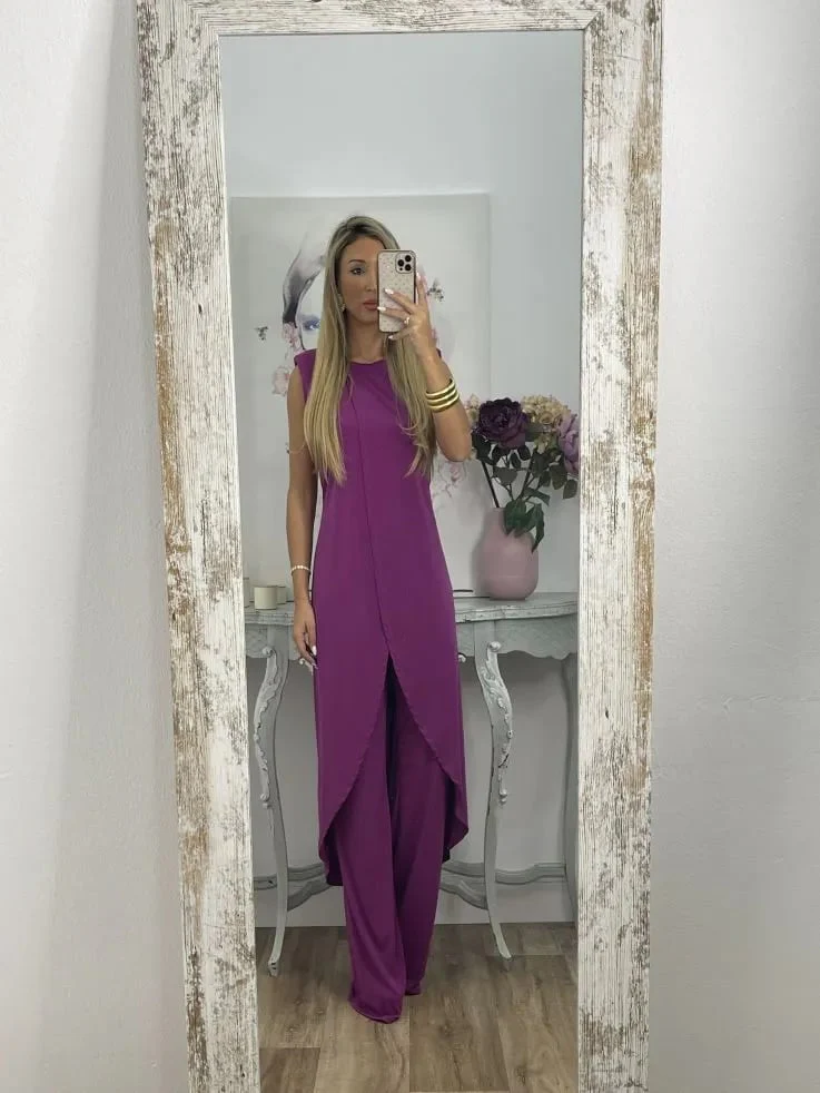 7 Colors Jersey Mature Women Suit - Image 3