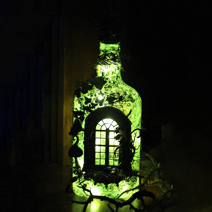 Altered Art Bottle - Mystical forest stories - Image 12