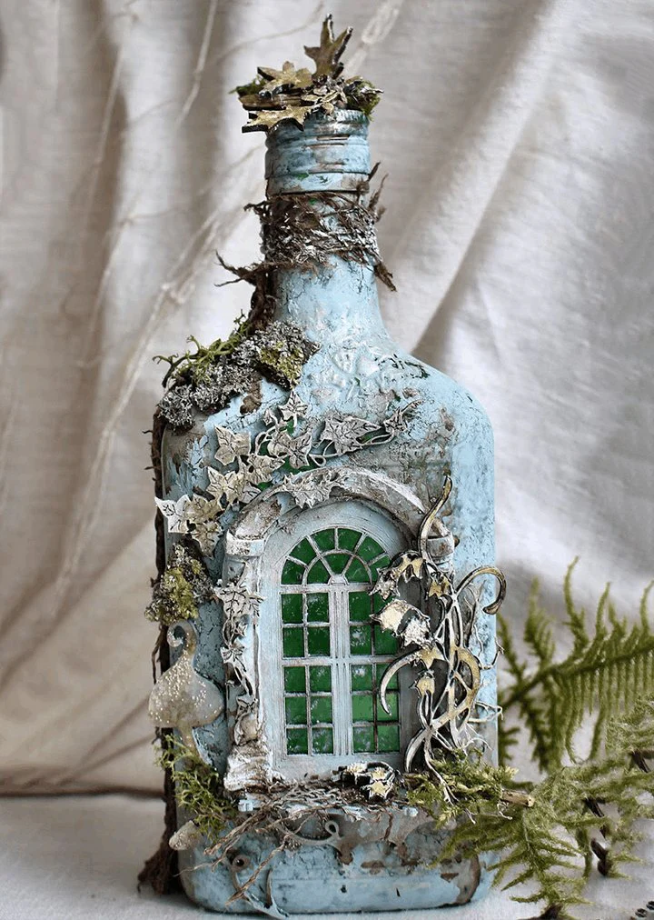Altered Art Bottle - Mystical forest stories - Image 2