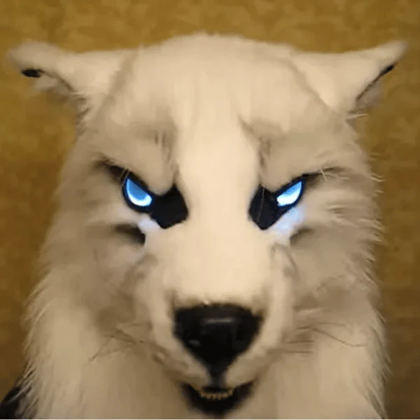 Animal headdress luminescent eyes removable costume mask - Image 2