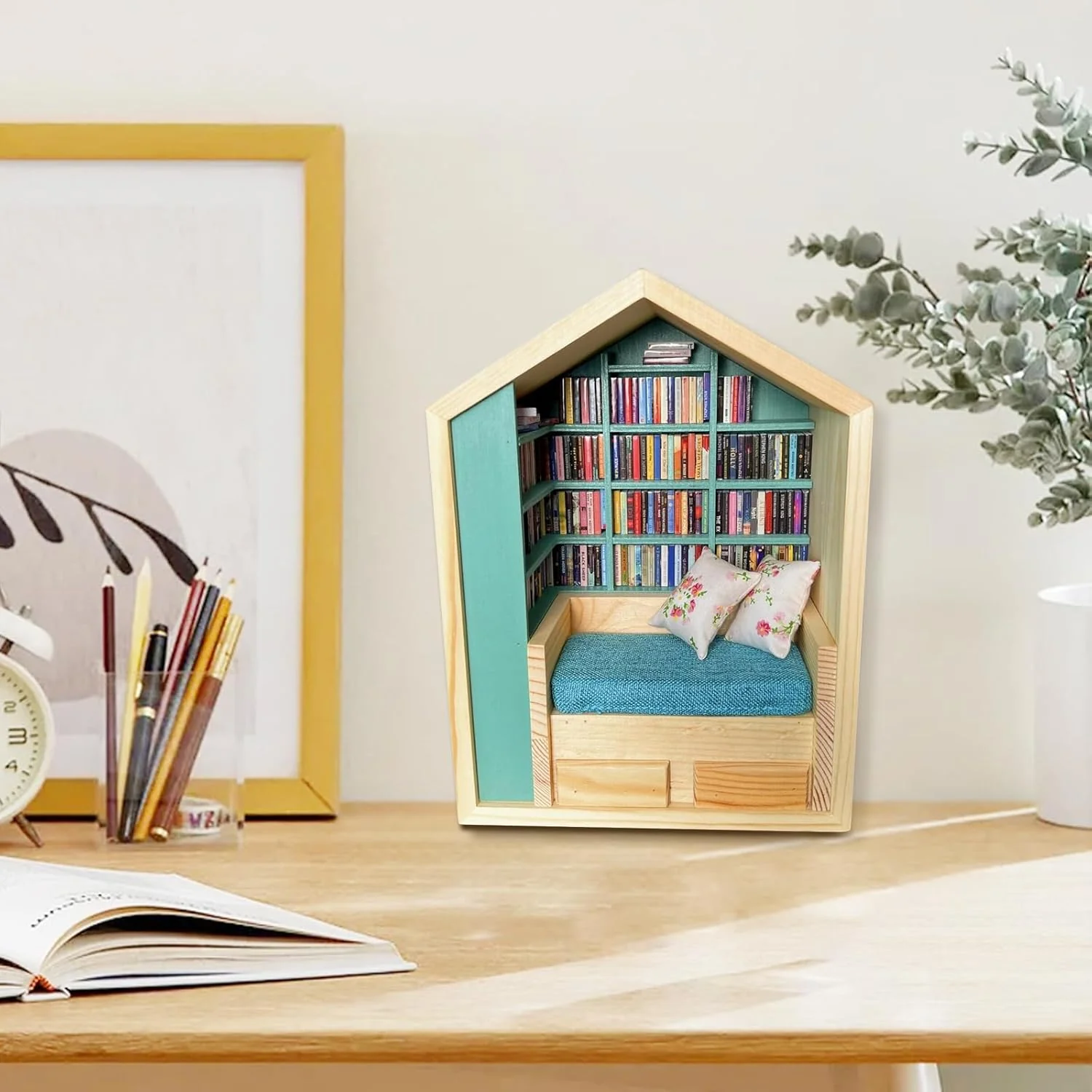 Miniature Anxiety Bookcase â An antique-style bookstore with tiny books - Image 7