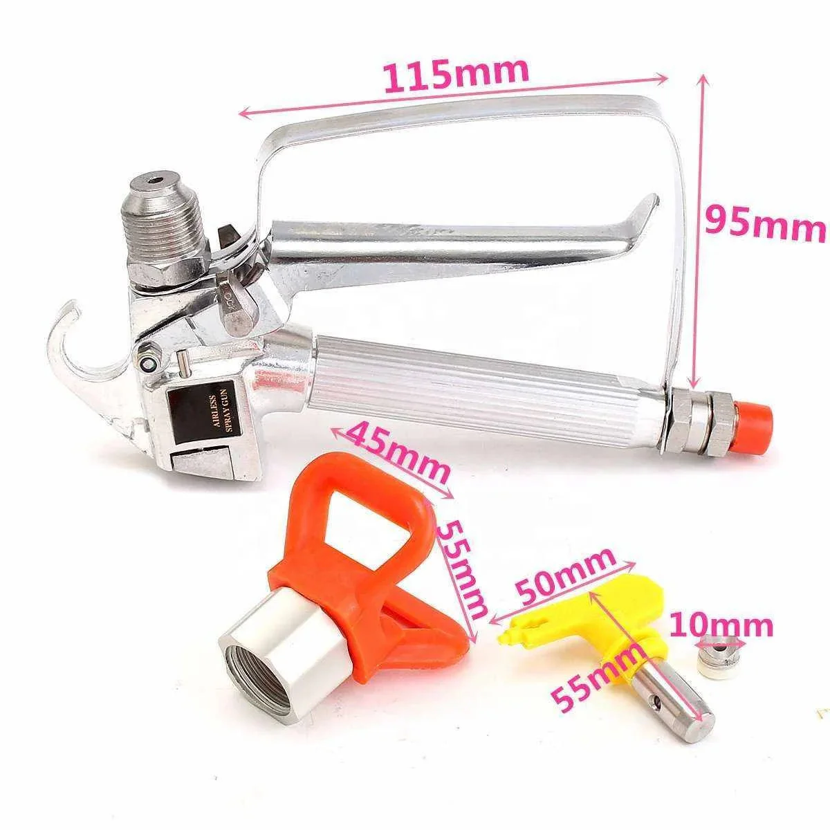 3600PSI Airless Paint Sprayer G u n High Pressure with 517 Yellow Spray Tip Nozzle Guard Power Tool Spraying Machine - Image 7