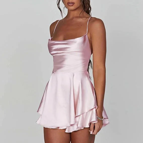 Backless Satin Dress - Buy two and get free shipping! - Image 3