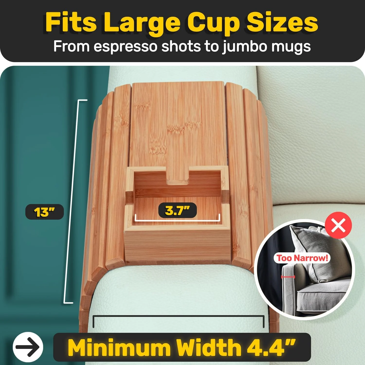 Bamboo Couch Cup Holder – Your Sofa’s Best Friend - Image 3