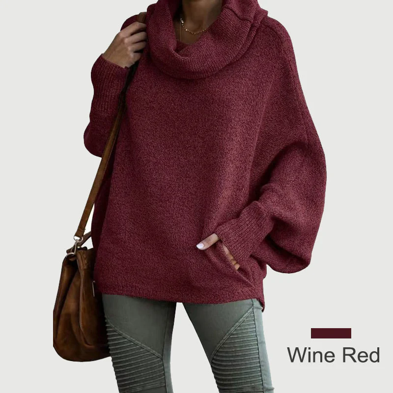 💥Black Friday Hot Sales - 49% OFF💥Women's Batwing Cowl Neck Sweater with Pocket - Buy two and get free shipping! - Image 3