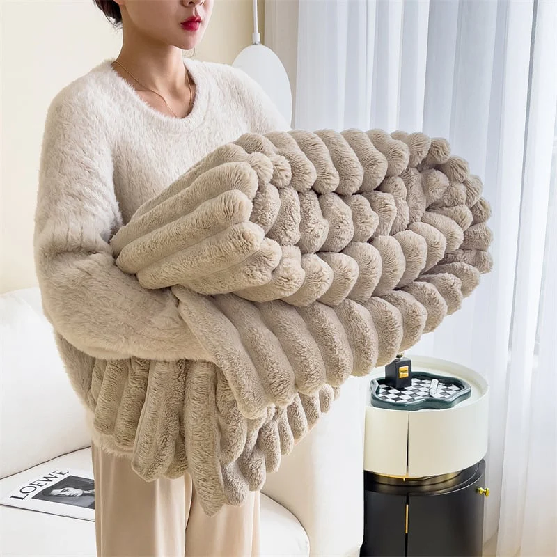 ✨Discover the Ultimate Striped Flannel Fleece Blanket – Your Cozy Companion for Every Season! 🌈🧣 - Image 11