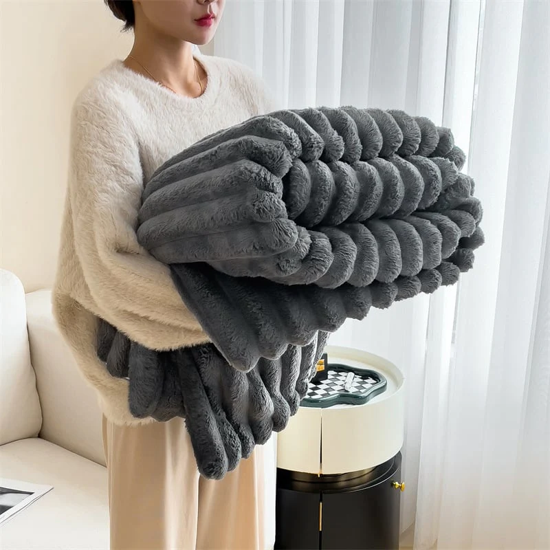 ✨Discover the Ultimate Striped Flannel Fleece Blanket – Your Cozy Companion for Every Season! 🌈🧣 - Image 13