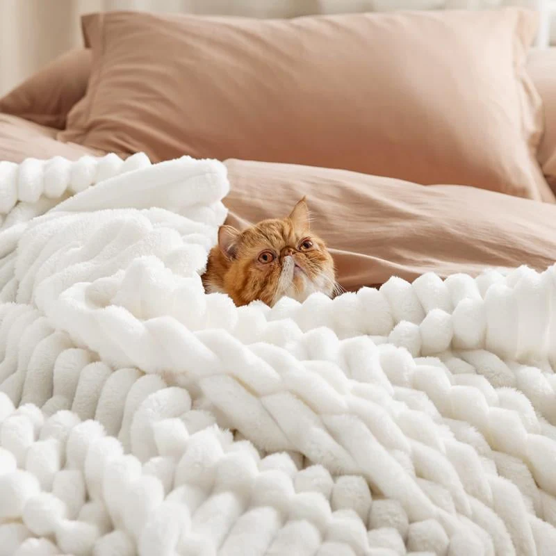✨Discover the Ultimate Striped Flannel Fleece Blanket – Your Cozy Companion for Every Season! 🌈🧣 - Image 9