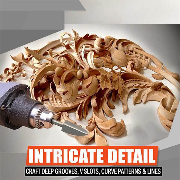 Elevate Your Woodworking Game with 5-Piece Wood Carving Drill Bit Set - Image 4